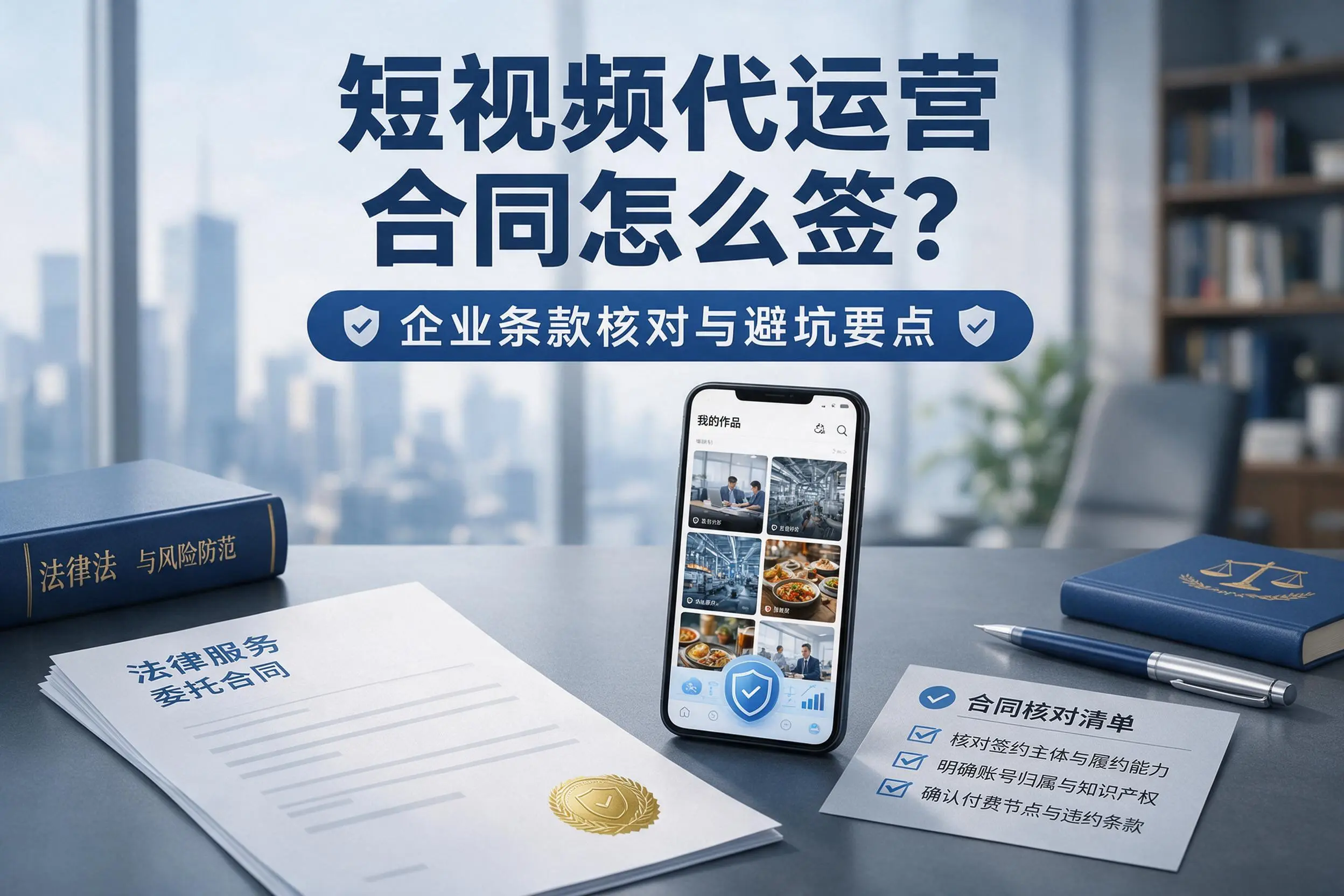 短视频代运营合同怎么签？大连企业条款核对与避坑要点