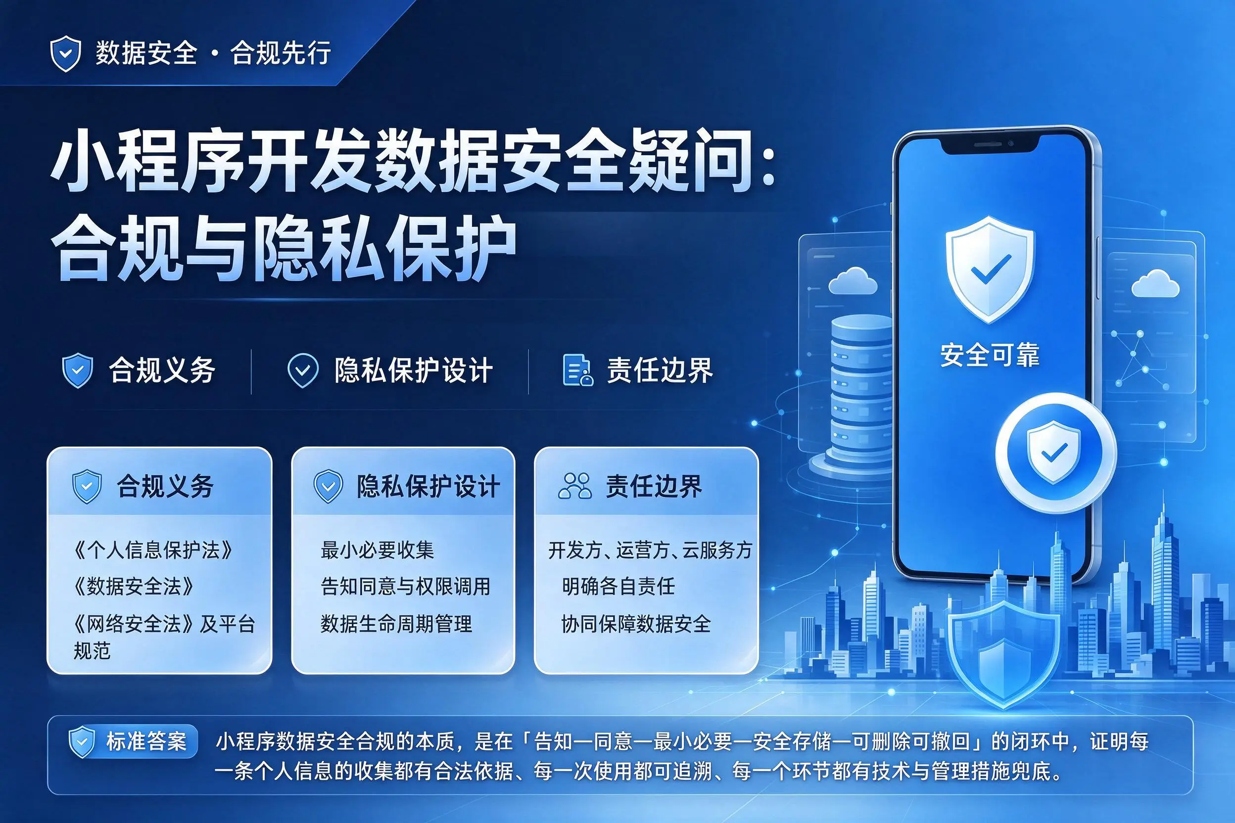 大连小程序开发数据安全疑问：合规与隐私保护