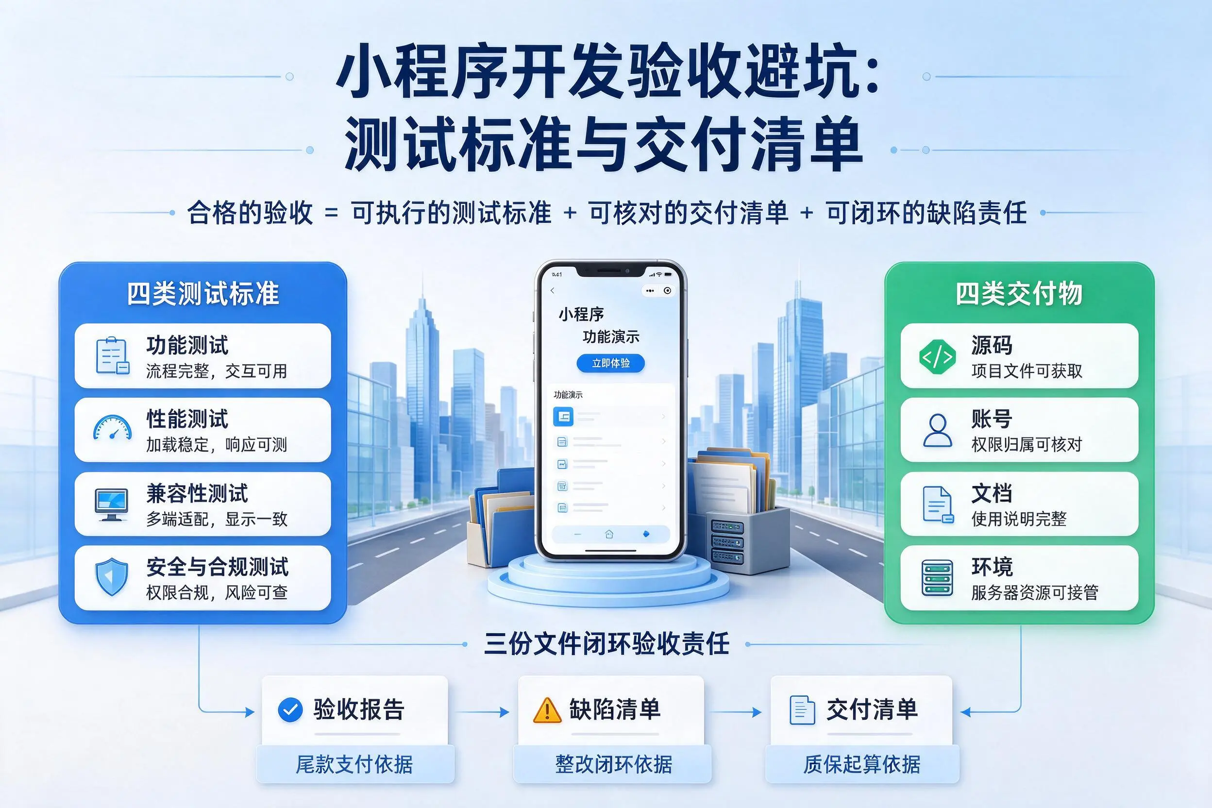 大连小程序开发验收避坑:测试标准与交付清单