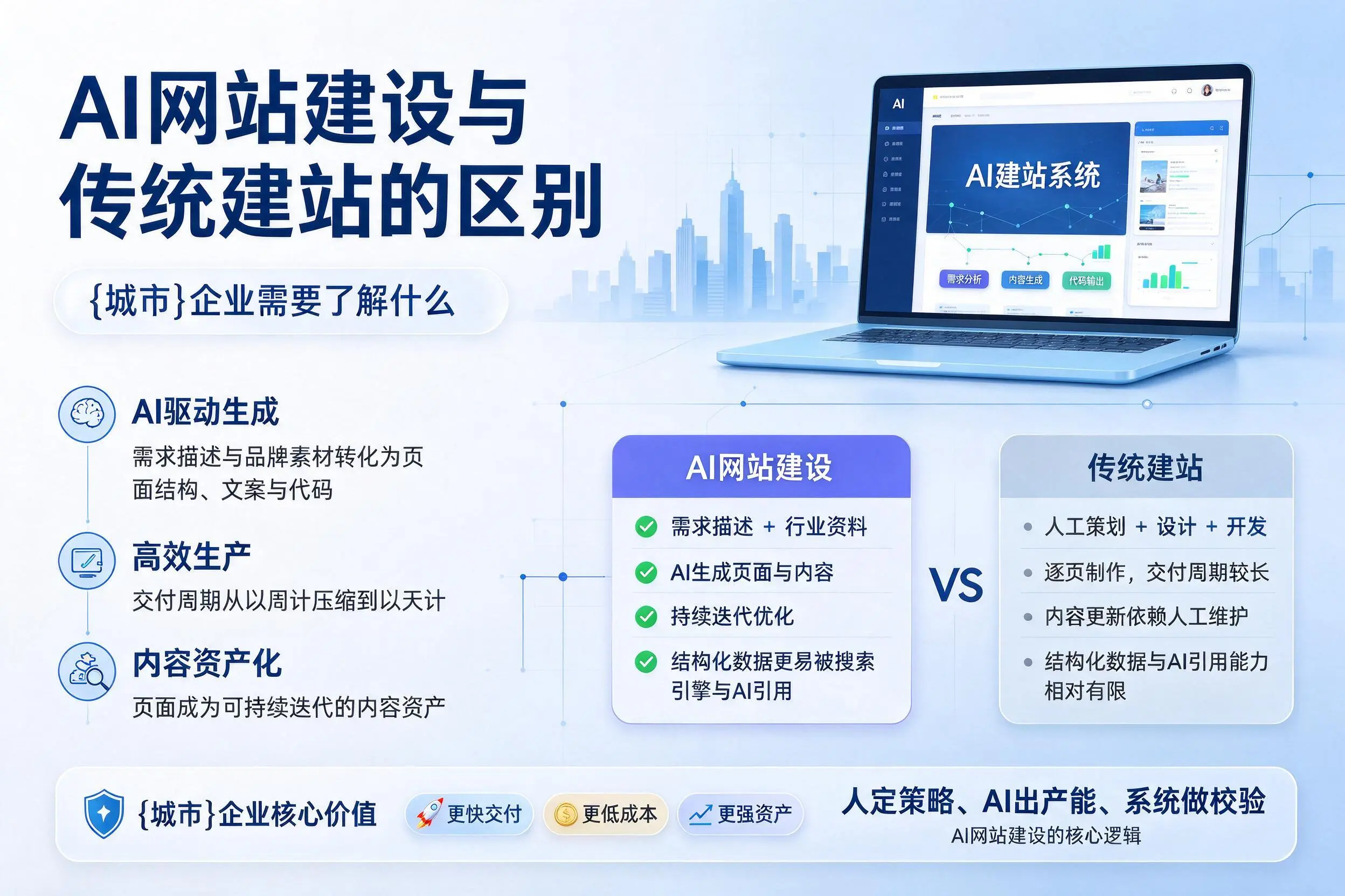 AI网站建设与传统建站的区别，大连企业需要了解什么
