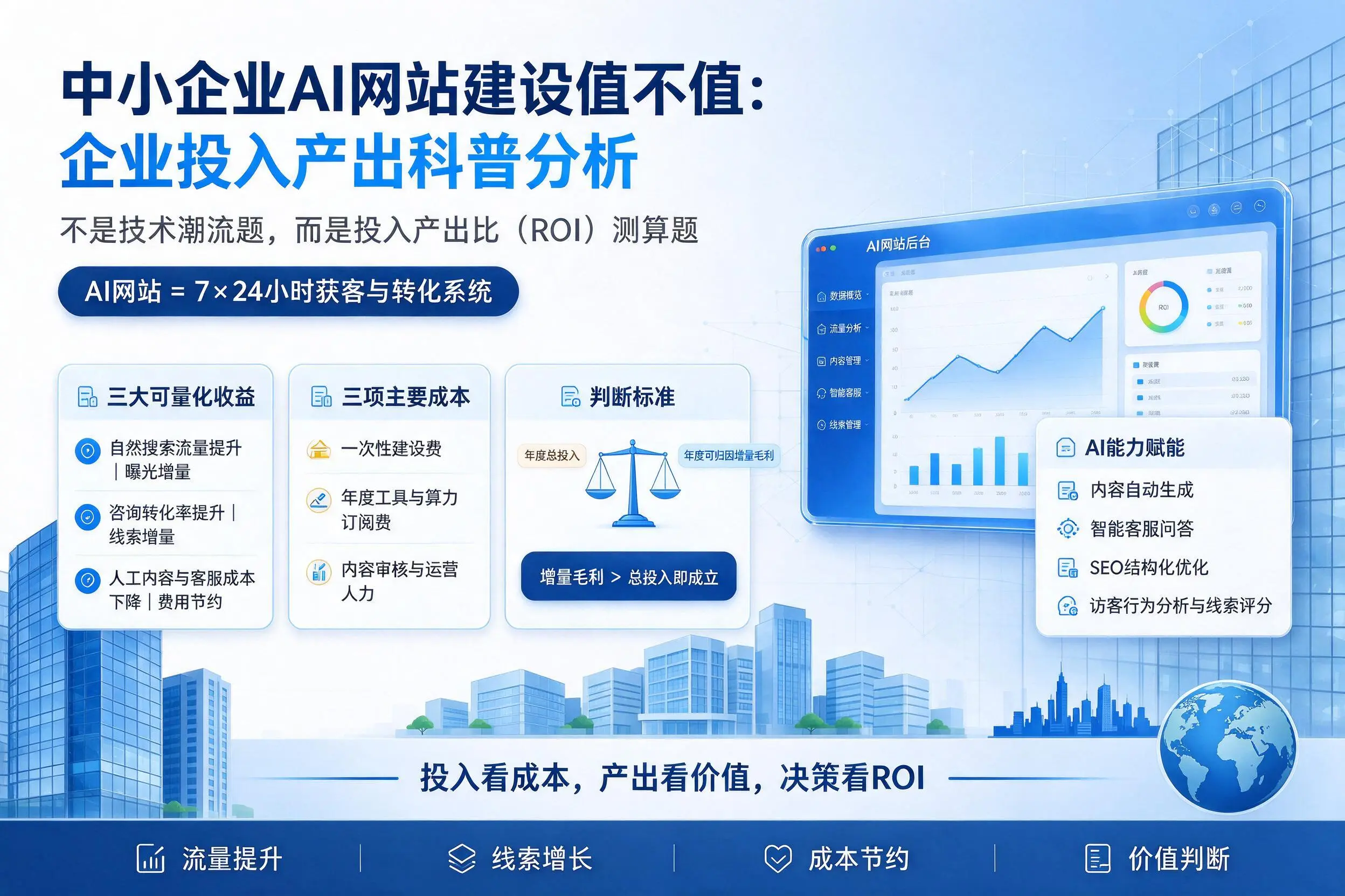 中小企业AI网站建设值不值:大连企业投入产出科普分析