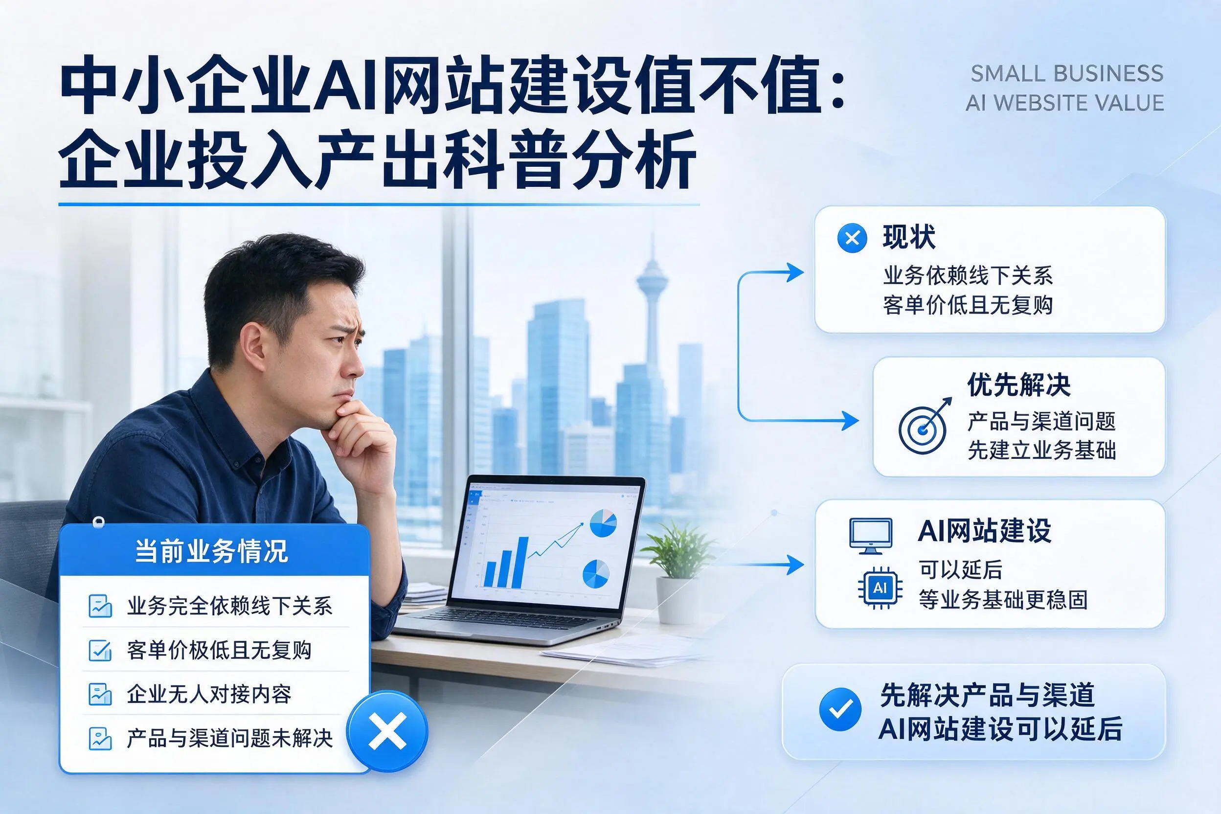 中小企业AI网站建设值不值:大连企业投入产出科普分析