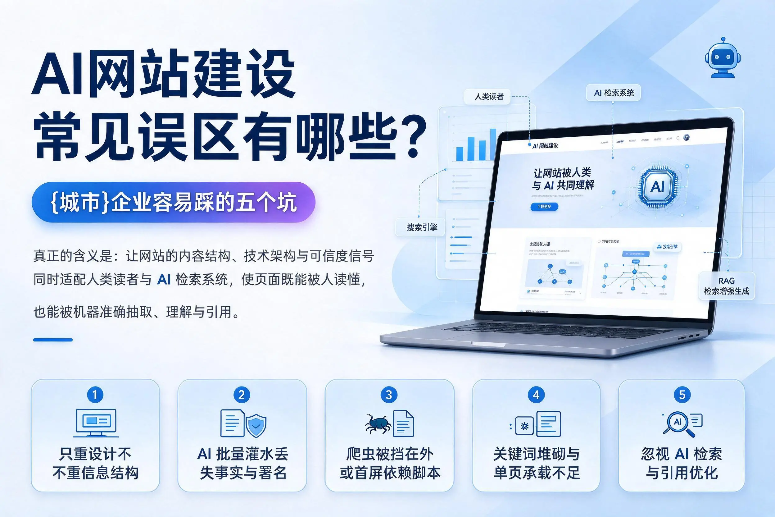 AI网站建设常见误区有哪些？大连企业容易踩的五个坑