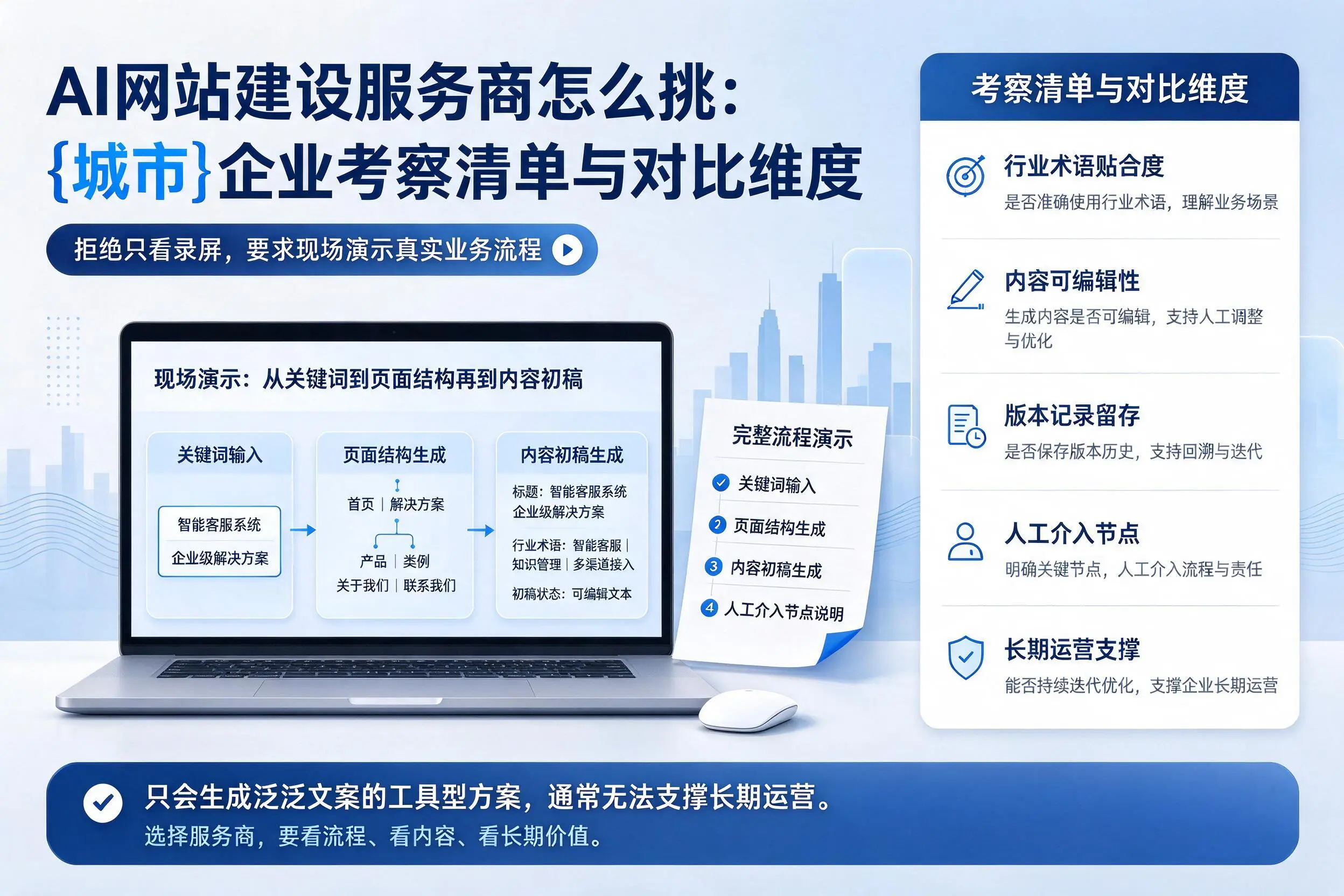AI网站建设服务商怎么挑:大连企业考察清单与对比维度