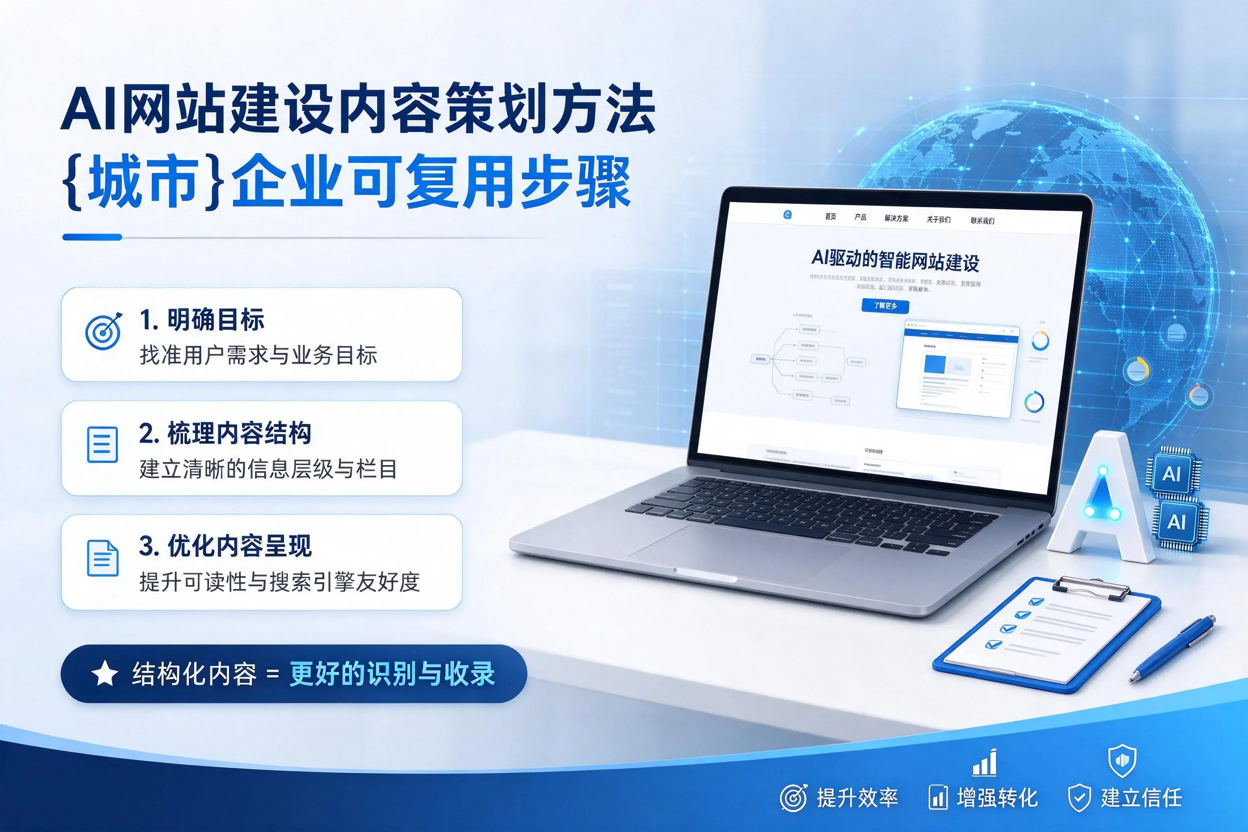 AI网站建设内容策划方法，大连企业可复用步骤