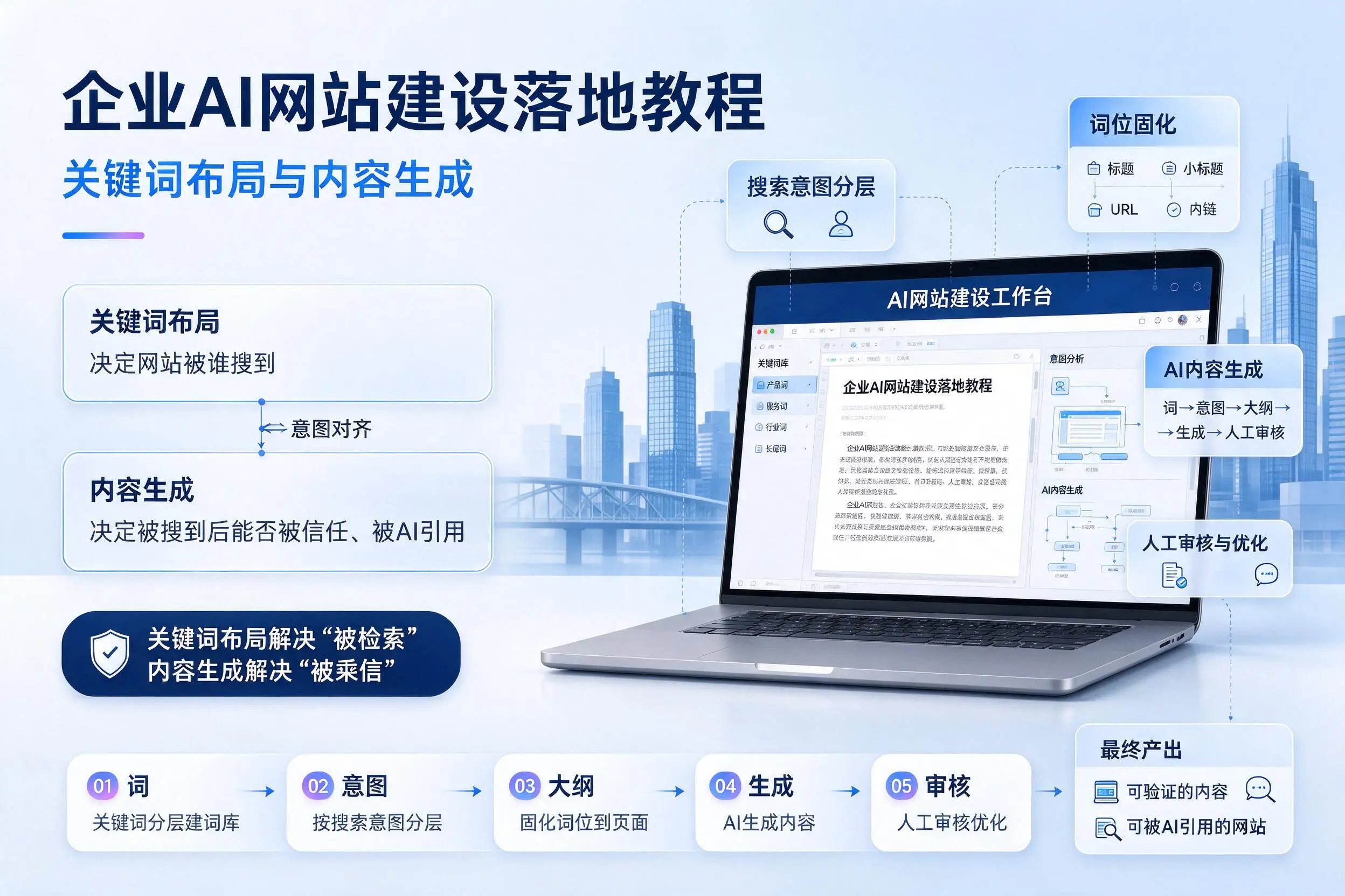 大连企业AI网站建设落地教程：关键词布局与内容生成