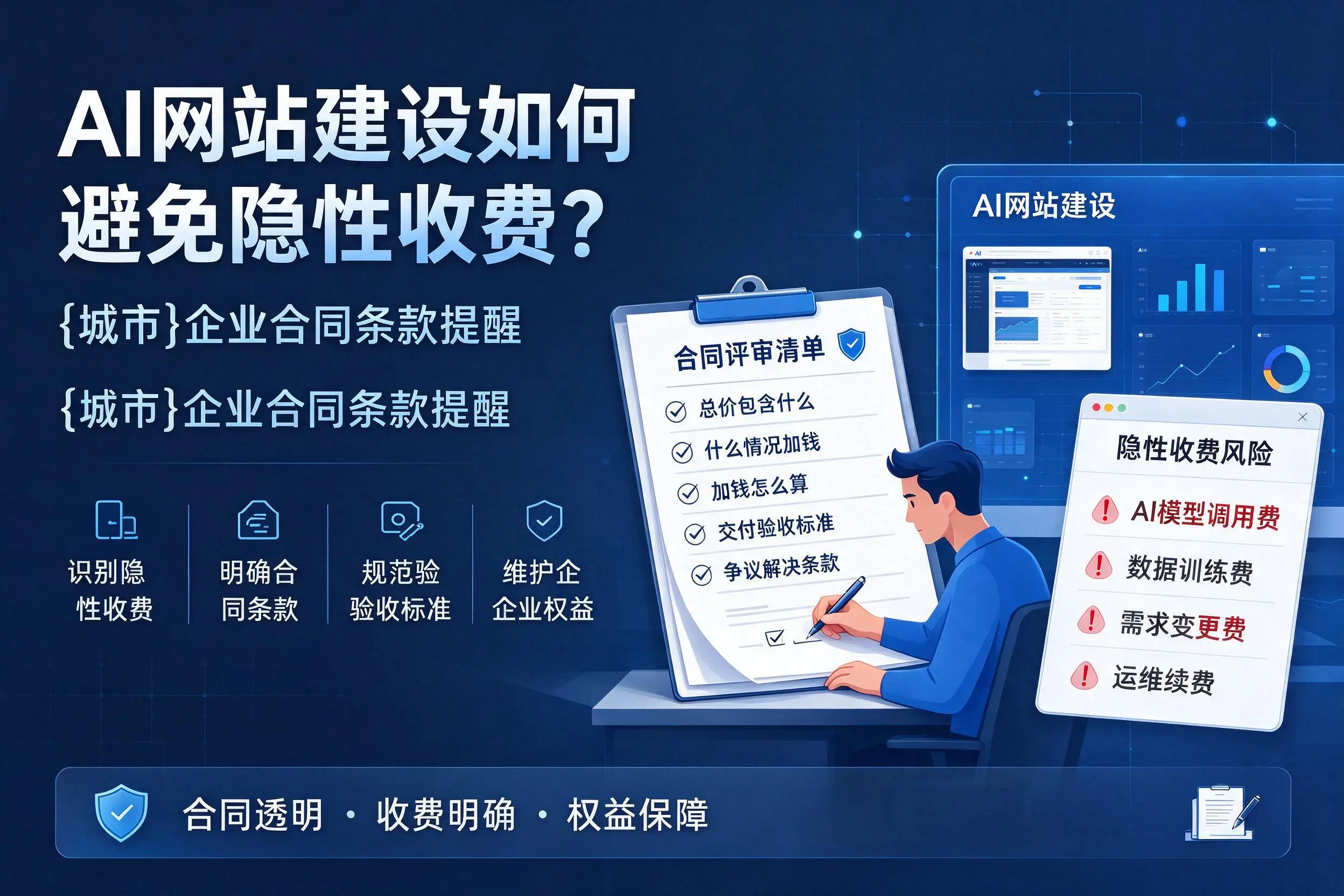 AI网站建设如何避免隐性收费？大连企业合同条款提醒