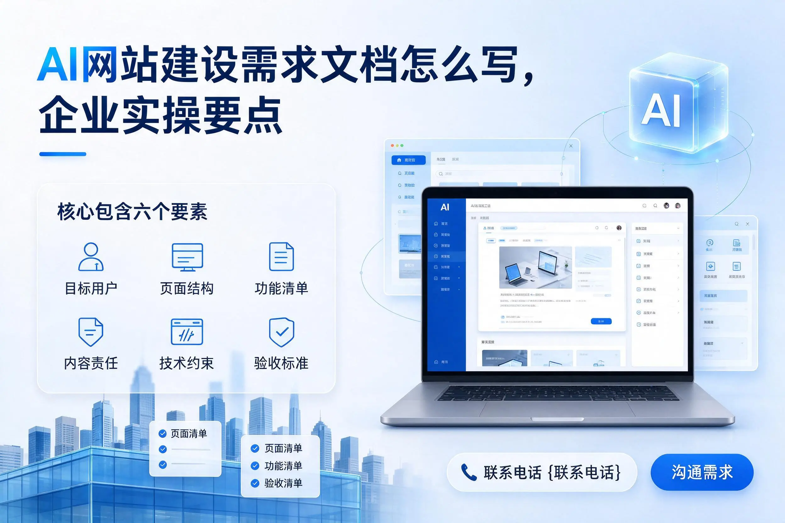 AI网站建设需求文档怎么写，大连企业实操要点