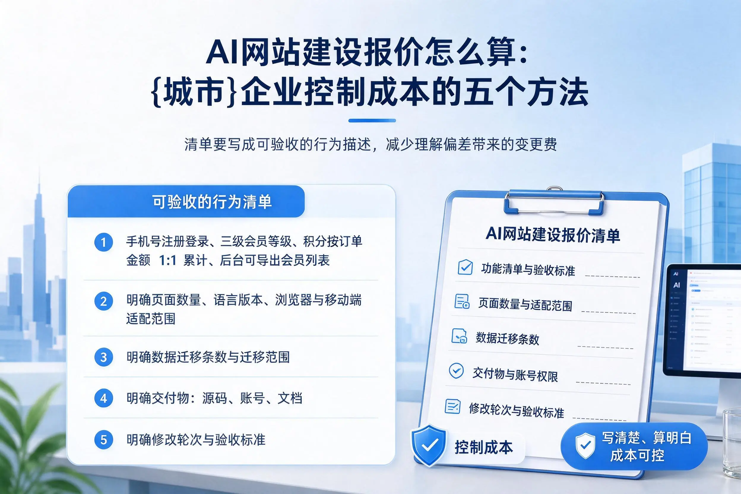 AI网站建设报价怎么算:大连企业控制成本的五个方法
